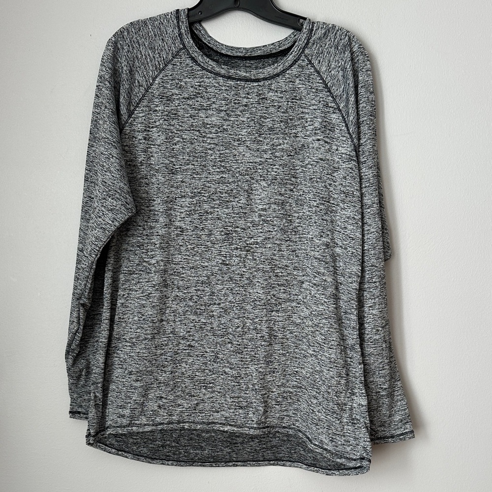 Climate Right by Cuddldude  Gray Long Sleeve Raglan Top size XXL